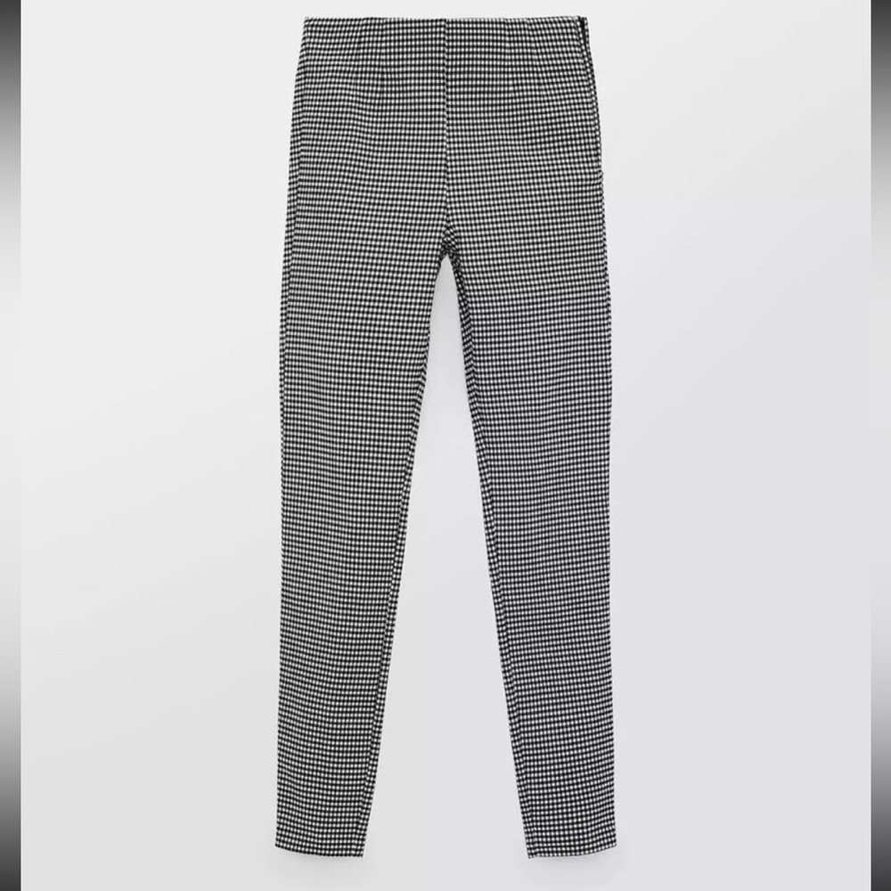 Zara Monochrome Houndstooth Trousers